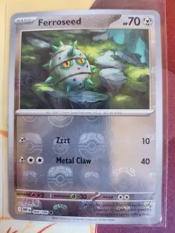 Ferroseed 068/086 NM – Master Ball Holo – 2025 TCG Pokemon S&V White Flare - Image 1