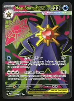 MEGA STARMIE EX 102/088 ULTRA RARE PERFECT ORDER POKEMON HOLO NEAR MINT - Image 1