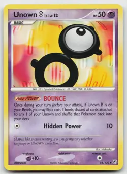 Pokemon Unown [B] Uncommon Diamond and Pearl 66/130 LP - Image 1