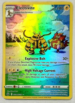 2023 Pokemon TCG Electivire GG08/GG70 Ultra Rare Crown Zenith Excellent-NM/M - Image 1
