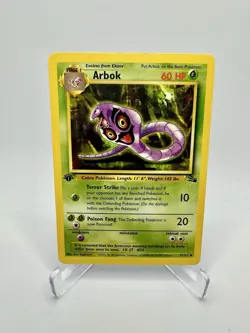 Pokemon Fossil 1st Edition Ekans 46/62 AND Arbok 31/62! Two 1st Edition Cards - Image 3