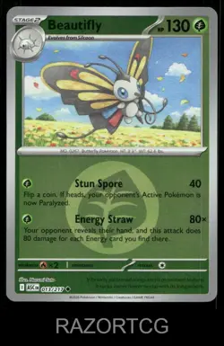 BEAUTIFLY (ENERGY SYMBOL PATTERN) 013/217 UC ASCENDED HEROES POKEMON NM/M - Image 1