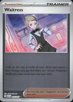 Waitress 215/217 Common Ascended Heroes Pokemon Reverse Holo Near Mint - Image 1