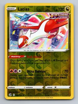 Latias 193/264 Rare Fusion Strike Pokemon Near Mint Reverse Holo - Image 1
