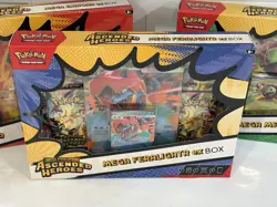 Pokemon TCG Ascended Heroes Mega Feraligatr + Meganium + Emboar EX Boxes Sealed - Image 3