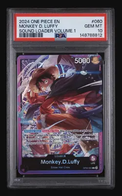 One Piece Monkey D. Luffy One Piece Promos 060 Sound Loader Volume.1 PSA 10 - Image 1