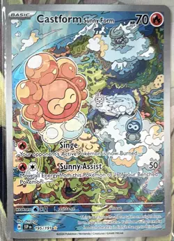 Castform Sunny Form 195/191 SV08: Surging Sparks Illustration Rare Holo - NM - Image 1