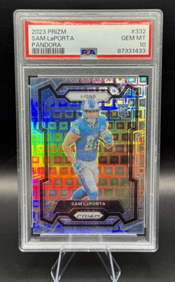 2023 Panini Prizm #332 Sam LaPorta Rookie Pandora /400 SP PSA 10 RC Lions - Image 1