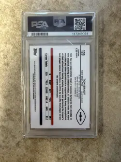 2024 Topps Chrome - Tom Brady #120 Green Geometric Refractor /99 PSA 9 - Image 2