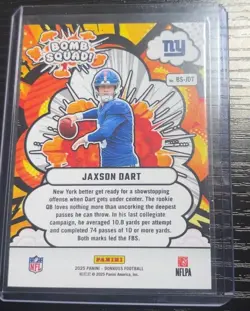Jaxson Dart & Cam Skattebo Lot x5 PANINI Bomb Squad OPTIC HOLO - Image 3