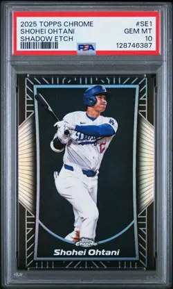 2025 TOPPS CHROME SHADOW ETCH #SE1 SHOHEI OHTANI PSA 10 - Image 1