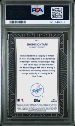 2025 TOPPS CHROME SHADOW ETCH #SE1 SHOHEI OHTANI PSA 10 - Image 2