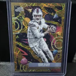 2025 Topps Chrome Cosmic Josh Allen /50 Gold Interstellar Refractor #10 - Image 1