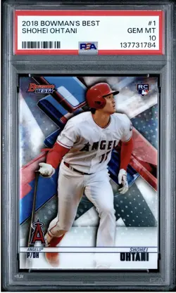 2018 BOWMAN'S BEST SHOHEI OHTANI PSA 10 - Image 1