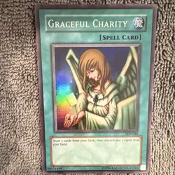 Yu-Gi-Oh! TCG Graceful Charity SDP-040 Super Rare Holo LP - Image 1