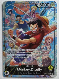 One Piece OPTCG English Monkey. D. Luffy OP15-098 Alternate Art Leader- NM - Image 1