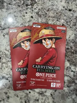 2x One Piece OP-13 Carrying On His Will Sleeved Booster Pack - Image 1
