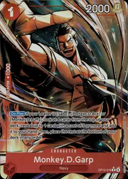 One Piece Carrying On His Will Monkey.D.Garp (Alternate Art) OP13-016 Foil NM/M - Image 2