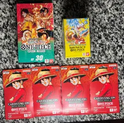 One Piece CCG Factory Sealed Lot: Carrying On His will +more - Image 1