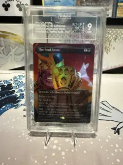 TAG 9 MTG The Soul Stone Borderless Foil Marvel Spider-Man #243 Mythic Rare NM - Image 1