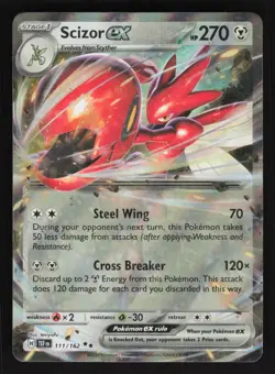 Pokemon SV05: Temporal Forces #111/162 Scizor ex Holo Foil Card TCCCX - Image 1
