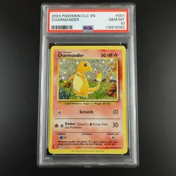 PSA 10 Charmander 001/034 Pokemon Classic Collection English Holo Graded Card - Image 1