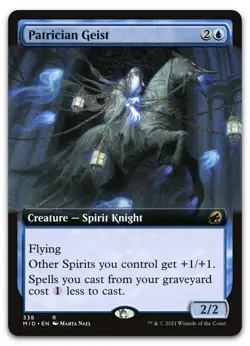 Patrician Geist (Extended Art) #338 (NM) Midnight Hunt MID Magic MTG - Image 1