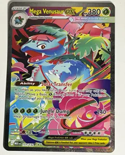 Pokemon Mega Evolution Mega Venusaur EX 177/132 Special Illustration Rare NM/M - Image 1