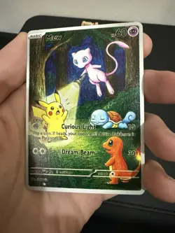 Mew Pikachu Squirtle Charmander Pokemon Card DISPLAY ART CARD - Image 2