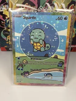Bubble Squirtle EX - Pokemon Card - TCG Display Art Card - Star Holo - Image 1
