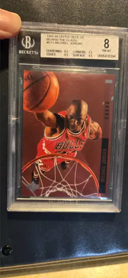 1993-94 Upper Deck Special Edition - Behind the Glass Michael Jordan #G11 BGS 8 - Image 2