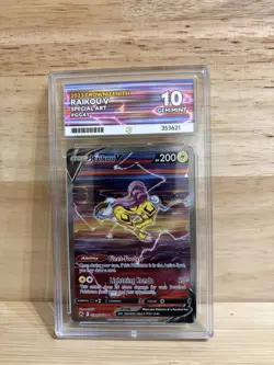 Pokemon Raikou V GG41/GG70 Special Art Holo Ace 10 PERFECT SUB GRADES - Image 1