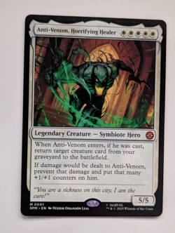 Anti-Venom, Horrifying Healer Spiderman Magic The Gathering Card NM - Image 1