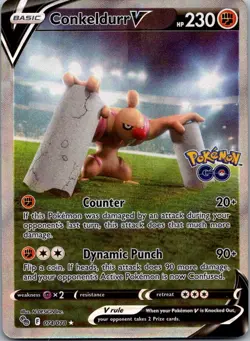 Pokemon GO #074/078 Conkeldurr V (Alternate Full Art) - Image 1