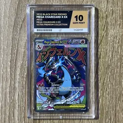 ACE 10 GEM Mega Charizard X EX 023 Ultra Premium Collection UPC Pokemon Full Art - Image 1