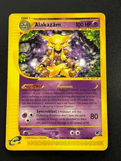 Alakazam 33/165 - Expedition Regular Rare Vintage Pokemon TCG Card MP e-Reader - Image 1