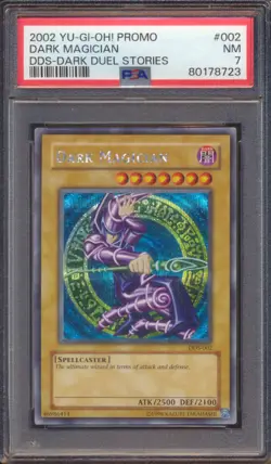 2002 YU-GI-OH PROMO DARK MAGICIAN DDS DARK DUEL STORIES #002 PSA 7! - Image 1