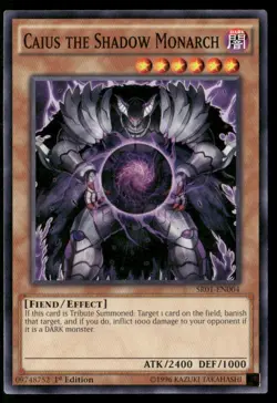 Caius the Shadow Monarch Structure Deck: Emperor of Darkness SR01-EN004 LP - Image 1