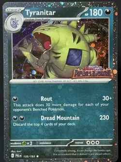Swirl 🌀 Tyranitar 135/193 Cosmos Holo Heavily Bleed Error Rare Pokemon TCG ✨ - Image 1
