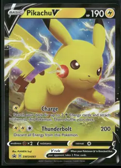 Pikachu V - Holo Promo SWSH: Sword & Shield Promo Cards SWSH061 NM - Image 1