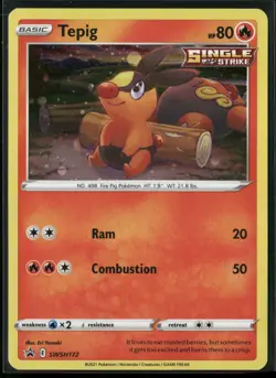 Tepig Holo Promo SWSH: Sword & Shield Promo Cards SWSH172 NM - Image 1