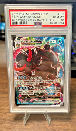 2021 Pokemon SWSH: Sword & Shield Black Star Promo Blastoise VMAX SWSH103 PSA 10 - Image 1