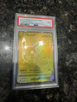 Pikachu v SWSH145 Holo PSA 9 Sword & Shield Promo Pokemon - Image 1