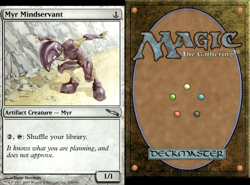 MTG Myr Mindservant - Mirrodin Card # 213 - Image 1