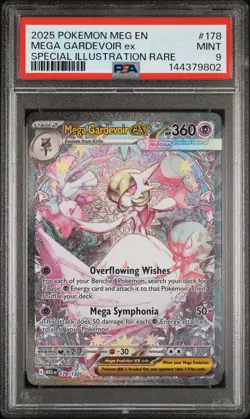 2025 POKEMON MEG EN-MEGA EVOLUTION #178 MEGA GARDEVOIR EX PSA 9 - Image 1