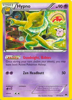 Hypno 51/122 Rare BREAKpoint Pokemon Lightly Played - Image 1