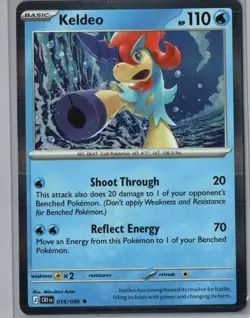 Keldeo 019/086 Rare Chaos Rising Pokemon Holo Near Mint - Image 1