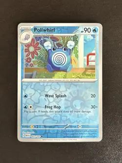 Poliwhirl 061/165 Scarlet & Violet 151 Uncommon Pokemon Reverse Holo NM - Image 1