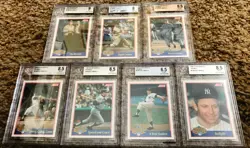 1991 Score Mickey Mantle Complete BGS Graded 7 Card Yankees Set NonAuto Baseball - Image 1