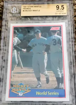 1991 Score Mickey Mantle Complete BGS Graded 7 Card Yankees Set NonAuto Baseball - Image 5